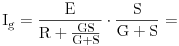 Equazione: [\rm I_g = \frac{E}{R+\frac{GS}{G+S}}\cdot\frac{S}{G+S} =]